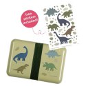A Little Lovely Company - Śniadaniówka Lunchbox Dinozaury z naklejkami A Little Lovely Company - Śniadaniówka Lunchbox Dinozaury z naklejkami