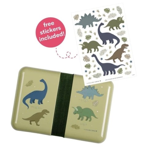A Little Lovely Company - Śniadaniówka Lunchbox Dinozaury z naklejkami A Little Lovely Company - Śniadaniówka Lunchbox Dinozaury z naklejkami