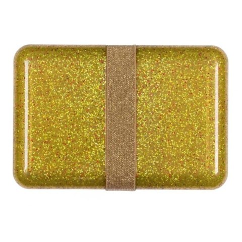 A Little Lovely Company - Śniadaniówka Lunchbox GLITTER Gold A Little Lovely Company - Śniadaniówka Lunchbox GLITTER Gold