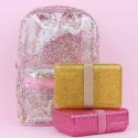 A Little Lovely Company - Śniadaniówka Lunchbox GLITTER Gold A Little Lovely Company - Śniadaniówka Lunchbox GLITTER Gold