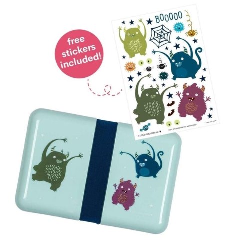 A Little Lovely Company - Śniadaniówka Lunchbox Monsters z naklejkami A Little Lovely Company - Śniadaniówka Lunchbox Monsters z naklejkami