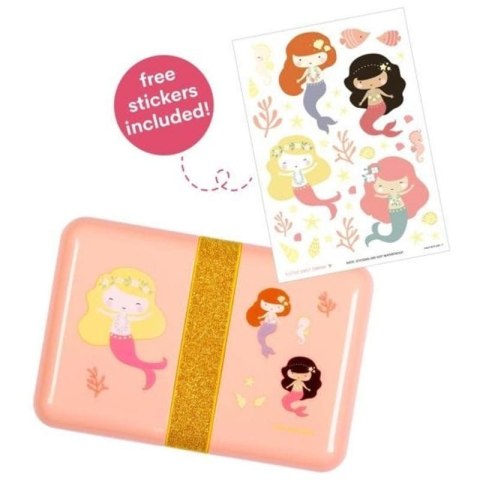A Little Lovely Company - Śniadaniówka Lunchbox Syreny z naklejkami A Little Lovely Company - Śniadaniówka Lunchbox Syreny z naklejkami