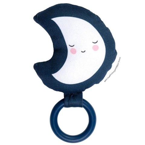 A Little Lovely Company - grzechotka z gryzakiem silikonowym MOON A Little Lovely Company - grzechotka z gryzakiem silikonowym MOON