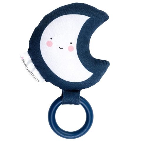A Little Lovely Company - grzechotka z gryzakiem silikonowym MOON A Little Lovely Company - grzechotka z gryzakiem silikonowym MOON
