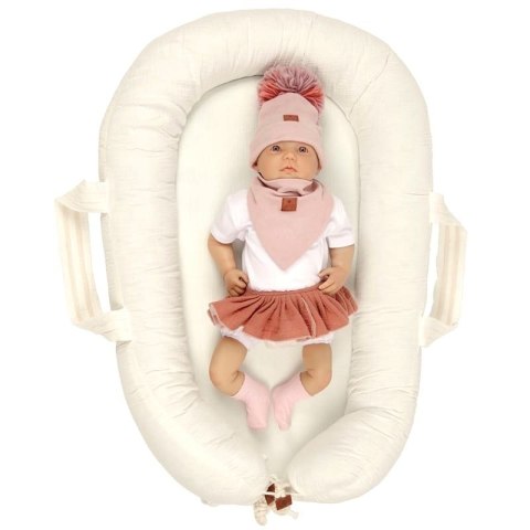 Hi Little One czapka z chustą komplet ALPACA BOHO Blush S Pom Pom Hi Little One czapka z chustą komplet ALPACA BOHO Blush S Pom Pom