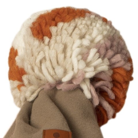 Hi Little One czapka z chustą komplet ALPACA BOHO Cafe Latte/Rust S Pom Pom Hi Little One czapka z chustą komplet ALPACA BOHO Cafe Latte/Rust S Pom Pom
