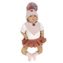 Hi Little One czapka z chustą komplet ALPACA BOHO Dark Pink S Pom Pom Hi Little One czapka z chustą komplet ALPACA BOHO Dark Pink S Pom Pom