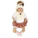 Hi Little One czapka z chustą komplet ALPACA BOHO Ivory S Pom Pom Hi Little One czapka z chustą komplet ALPACA BOHO Ivory S Pom Pom