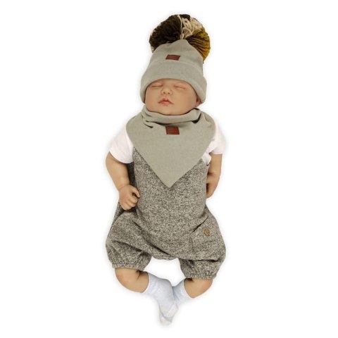 Hi Little One czapka z chustą komplet ALPACA BOHO Sage S Pom Pom Hi Little One czapka z chustą komplet ALPACA BOHO Sage S Pom Pom
