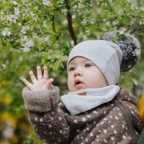 Hi Little One czapka z chustą komplet ALPACA BOHO Sage S Pom Pom Hi Little One czapka z chustą komplet ALPACA BOHO Sage S Pom Pom