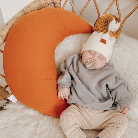 Hi Little One czapka z chustą komplet ALPACA BOHO White/Green Pom Pom Hi Little One czapka z chustą komplet ALPACA BOHO White/Green Pom Pom