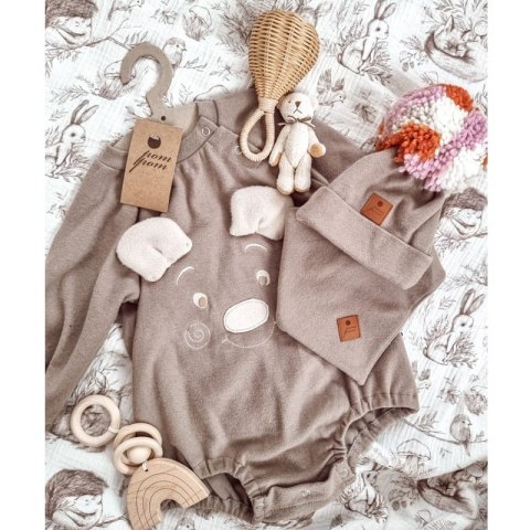 Hi Little One czapka zimowa niemowlęca ALPACA BOHO Cafe Latte/Blush M Pom Pom Hi Little One czapka zimowa niemowlęca ALPACA BOHO Cafe Latte/Blush M Pom Pom