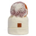 Hi Little One czapka zimowa niemowlęca ALPACA BOHO Ivory/Rust M Pom Pom Hi Little One czapka zimowa niemowlęca ALPACA BOHO Ivory/Rust M Pom Pom