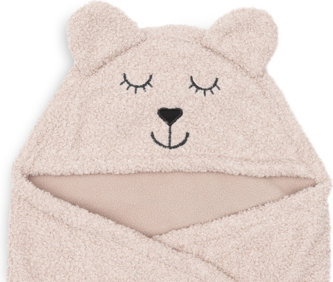 Otulacz do fotelika i wózka Bear Boucle różowy Jollein Otulacz do fotelika i wózka Bear Boucle różowy Jollein