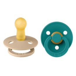 BIBS COLOUR 2-PACK TAUPE & SCUBA M Smoczek Uspokajający kauczuk Hevea