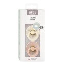 BIBS COLOUR SYMMETRICAL 2-PACK IVORY & BLUSH M Smoczek Symetryczny kauczuk Hevea BIBS COLOUR SYMMETRICAL 2-PACK IVORY & BLUSH M Smoczek Symetryczny kauczuk Hevea