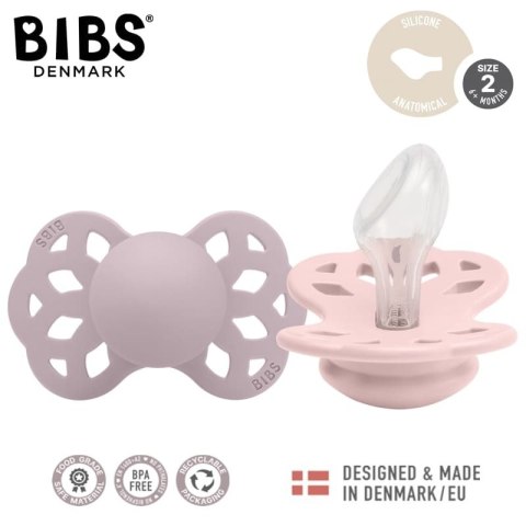 BIBS INFINITY ANATOMICAL 2-PACK BLOSSOM & DUSKY LILAC M Smoczek ortodontyczny silikonowy BIBS INFINITY ANATOMICAL 2-PACK BLOSSOM & DUSKY LILAC M Smoczek ortodontyczny silikonowy