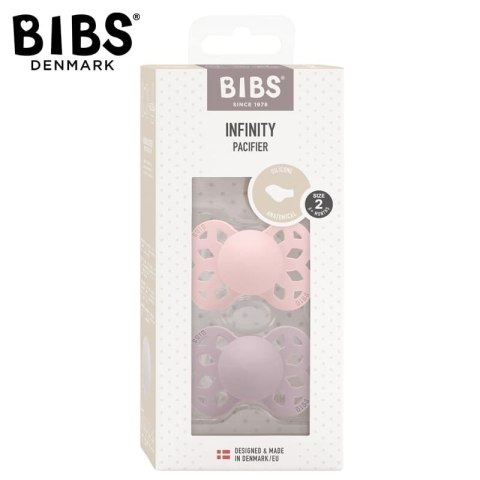 BIBS INFINITY ANATOMICAL 2-PACK BLOSSOM & DUSKY LILAC M Smoczek ortodontyczny silikonowy BIBS INFINITY ANATOMICAL 2-PACK BLOSSOM & DUSKY LILAC M Smoczek ortodontyczny silikonowy