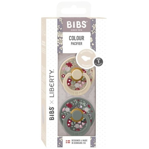 BIBS LIBERTY COLOUR ANATOMICAL 2-PACK CHAMOMILE LAWN PINE S Smoczek Anatomiczny kauczuk Hevea BIBS LIBERTY COLOUR ANATOMICAL 2-PACK CHAMOMILE LAWN PINE S Smoczek Anatomiczny kauczuk Hevea