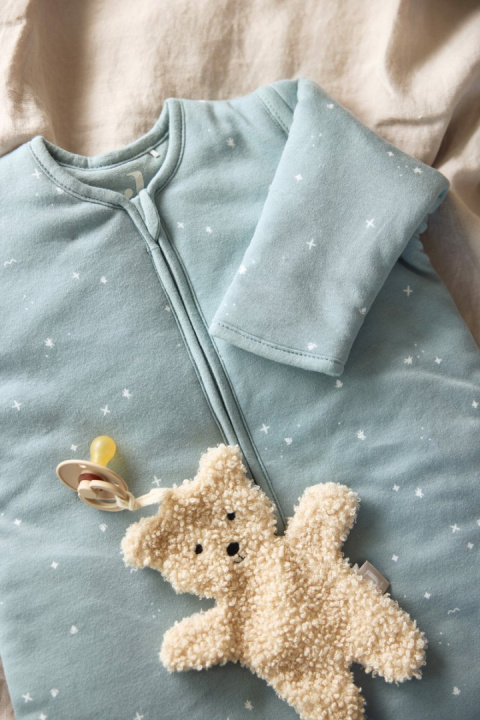 Śpiworek do spania niemowlęcy całoroczny Twinkling morski 70 cm Jollein Śpiworek do spania niemowlęcy całoroczny Twinkling morski 70 cm Jollein