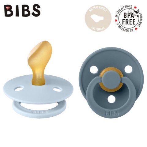 BIBS COLOUR ANATOMICAL 2-PACK BABY BLUE & PETROL M Smoczek ortodontyczny kauczuk Hevea BIBS COLOUR ANATOMICAL 2-PACK BABY BLUE & PETROL M Smoczek ortodontyczny kauczuk Hevea