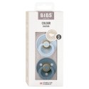 BIBS COLOUR ANATOMICAL 2-PACK BABY BLUE & PETROL M Smoczek ortodontyczny kauczuk Hevea BIBS COLOUR ANATOMICAL 2-PACK BABY BLUE & PETROL M Smoczek ortodontyczny kauczuk Hevea