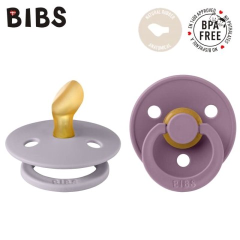 BIBS COLOUR ANATOMICAL 2-PACK FOSSIL GREY & MAUVE S Smoczek ortodontyczny kauczuk Hevea BIBS COLOUR ANATOMICAL 2-PACK FOSSIL GREY & MAUVE S Smoczek ortodontyczny kauczuk Hevea