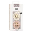 BIBS COLOUR ANATOMICAL 2-PACK IVORY & BLUSH S Smoczek ortodontyczny kauczuk Hevea BIBS COLOUR ANATOMICAL 2-PACK IVORY & BLUSH S Smoczek ortodontyczny kauczuk Hevea