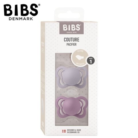 BIBS COUTURE 2-PACK FOSSIL GREY & MAUVE S Smoczek ortodontyczny silikonowy BIBS COUTURE 2-PACK FOSSIL GREY & MAUVE S Smoczek ortodontyczny silikonowy