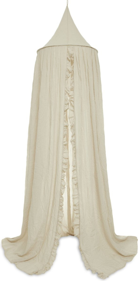 Baldachim nad łóżeczko Vintage 245 cm Vintage Ruffle Nougat Jollein Baldachim nad łóżeczko Vintage 245 cm Vintage Ruffle Nougat Jollein
