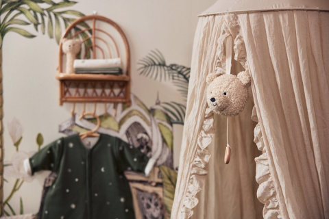 Baldachim nad łóżeczko Vintage 245 cm Vintage Ruffle Nougat Jollein Baldachim nad łóżeczko Vintage 245 cm Vintage Ruffle Nougat Jollein