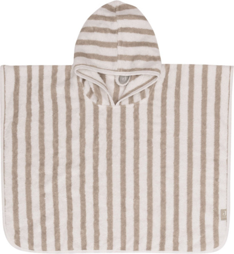 Ręcznik ponczo kąpielowe z kapturem 65x62 cm Stripe oliwkowy Jollein Ręcznik ponczo kąpielowe z kapturem 65x62 cm Stripe oliwkowy Jollein