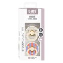 BIBS STUDIO COLOUR 2-PACK PIN IVORY & HUSH M Smoczek uspokajający kauczuk Hevea BIBS STUDIO COLOUR 2-PACK PIN IVORY & HUSH M Smoczek uspokajający kauczuk Hevea