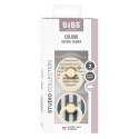 BIBS STUDIO COLOUR 2-PACK PIN IVORY & STEEL BLUE M Smoczek uspokajający kauczuk Hevea BIBS STUDIO COLOUR 2-PACK PIN IVORY & STEEL BLUE M Smoczek uspokajający kauczuk Hevea