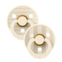 BIBS STUDIO COLOUR 2-PACK PIN IVORY & VANILLA M Smoczek uspokajający kauczuk Hevea BIBS STUDIO COLOUR 2-PACK PIN IVORY & VANILLA M Smoczek uspokajający kauczuk Hevea