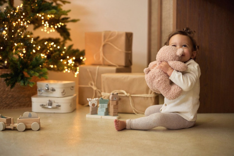 Przytulanka do usypiania Miś Teddy różowy Jollein Przytulanka do usypiania Miś Teddy różowy Jollein