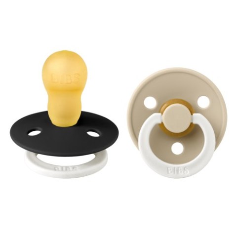 BIBS COLOUR 2-PACK BLACK NIGHT & VANILLA NIGHT L Smoczek Uspokajający kauczuk Hevea BIBS COLOUR 2-PACK BLACK NIGHT & VANILLA NIGHT L Smoczek Uspokajający kauczuk Hevea