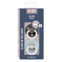 BIBS COLOUR 2-PACK IRON NIGHT & BABY BLUE NIGHT M Smoczek Uspokajający kauczuk Hevea BIBS COLOUR 2-PACK IRON NIGHT & BABY BLUE NIGHT M Smoczek Uspokajający kauczuk Hevea