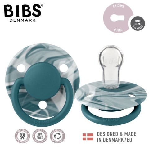 BIBS DE LUX TIE DYE FOREST LAKE WHITE Smoczek uspokajający silikonowy ONE SIZE BIBS DE LUX TIE DYE FOREST LAKE WHITE Smoczek uspokajający silikonowy ONE SIZE