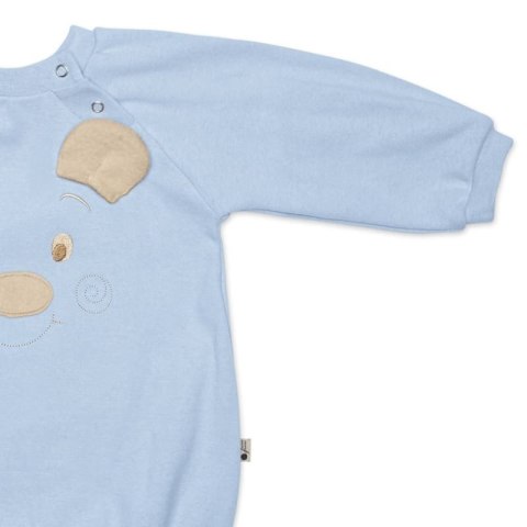 Hi Little One rampers niemowlęcy MIŚ OverSize BOHO Blue roz M Pom Pom Hi Little One rampers niemowlęcy MIŚ OverSize BOHO Blue roz M Pom Pom