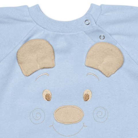 Hi Little One rampers niemowlęcy MIŚ OverSize BOHO Blue roz S Pom Pom Hi Little One rampers niemowlęcy MIŚ OverSize BOHO Blue roz S Pom Pom