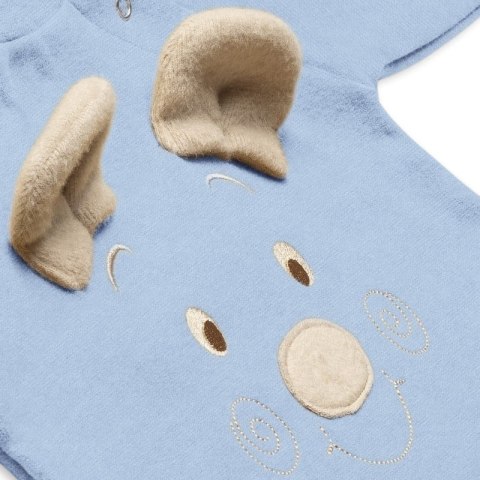 Hi Little One rampers niemowlęcy MIŚ OverSize BOHO Blue roz S Pom Pom Hi Little One rampers niemowlęcy MIŚ OverSize BOHO Blue roz S Pom Pom