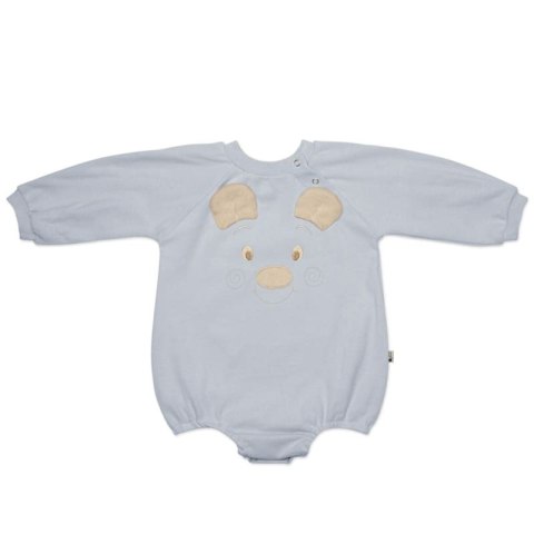 Hi Little One rampers niemowlęcy MIŚ OverSize BOHO Grey roz S Pom Pom Hi Little One rampers niemowlęcy MIŚ OverSize BOHO Grey roz S Pom Pom