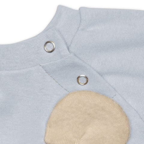 Hi Little One rampers niemowlęcy MIŚ OverSize BOHO Grey roz S Pom Pom Hi Little One rampers niemowlęcy MIŚ OverSize BOHO Grey roz S Pom Pom