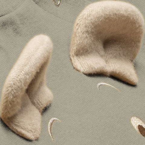 Hi Little One rampers niemowlęcy MIŚ OverSize BOHO Sage roz S Pom Pom Hi Little One rampers niemowlęcy MIŚ OverSize BOHO Sage roz S Pom Pom