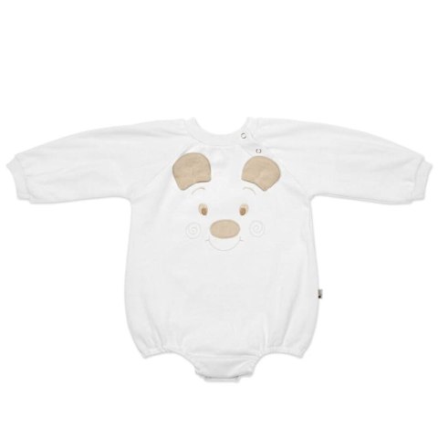 Hi Little One rampers niemowlęcy MIŚ OverSize BOHO White roz S Pom Pom Hi Little One rampers niemowlęcy MIŚ OverSize BOHO White roz S Pom Pom