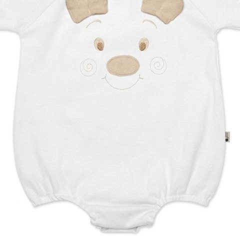 Hi Little One rampers niemowlęcy MIŚ OverSize BOHO White roz S Pom Pom Hi Little One rampers niemowlęcy MIŚ OverSize BOHO White roz S Pom Pom