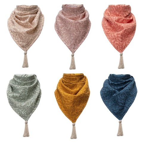 Hi Little One bandanka apaszka niemowlęca BOHO LEAF Rust Pom Pom Hi Little One bandanka apaszka niemowlęca BOHO LEAF Rust Pom Pom