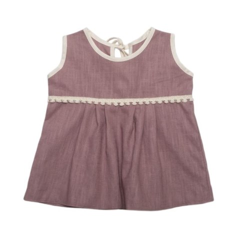 Hi Little One bluzeczka i bloomersy z lnu BOHO LEO Mauve roz M Pom Pom Hi Little One bluzeczka i bloomersy z lnu BOHO LEO Mauve roz M Pom Pom