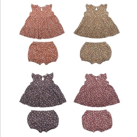 Hi Little One bluzeczka z bufkami i bloomery BOHO FLO Chocolate roz L Pom Pom Hi Little One bluzeczka z bufkami i bloomery BOHO FLO Chocolate roz L Pom Pom